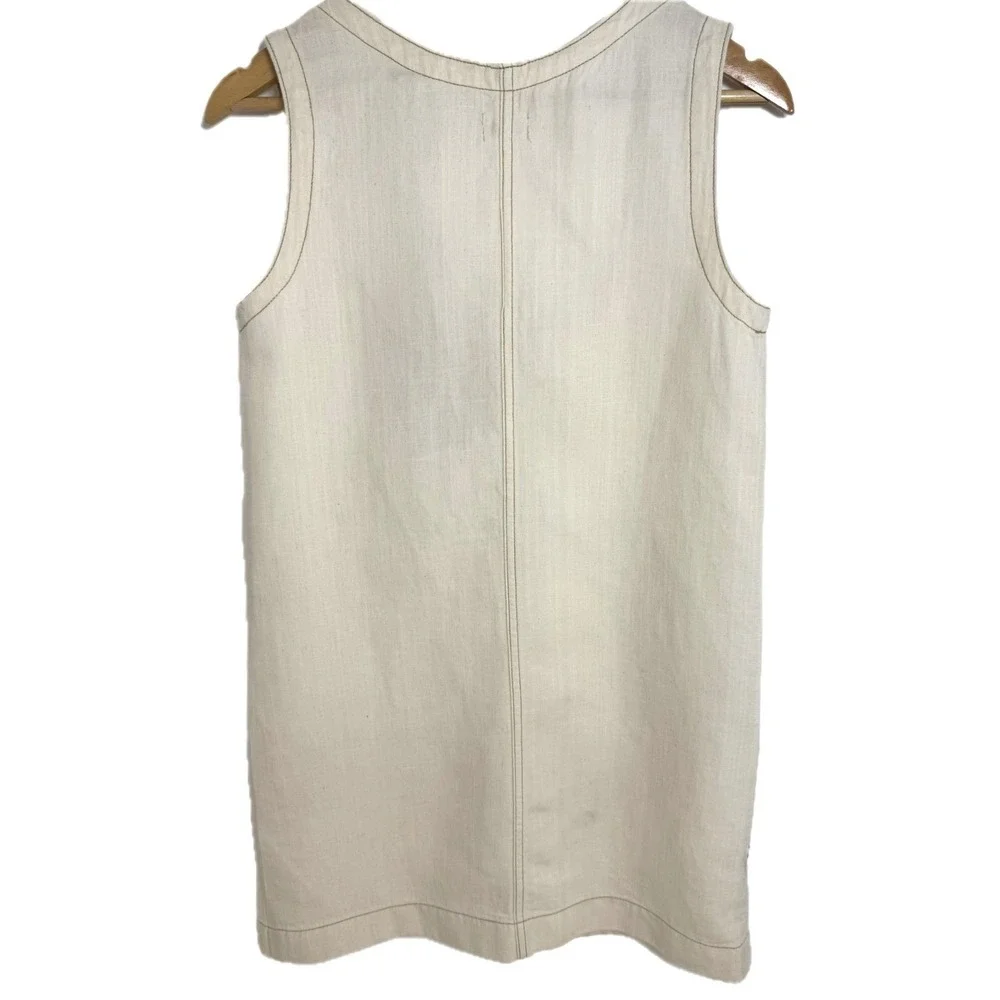 Faherty Linen Denim Malibu Mini Dress XS NWT Organic Cotton Coastal Shift